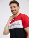 Sam 73 Schwarz-rotes Herren-T-Shirt SAM 73 Seamus