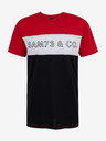 Sam 73 Schwarz-rotes Herren-T-Shirt SAM 73 Seamus