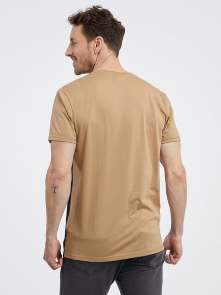 Sam 73 Schwarz-braunes Herren-T-Shirt SAM 73 Seamus