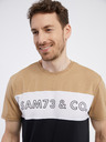 Sam 73 Schwarz-braunes Herren-T-Shirt SAM 73 Seamus