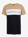 Sam 73 Schwarz-braunes Herren-T-Shirt SAM 73 Seamus