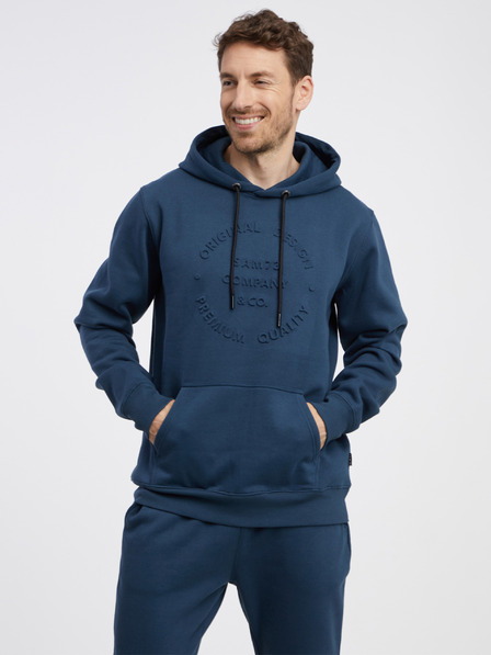 Sam 73 Dunkelblauer Herren-Kapuzenpullover SAM 73 Albus