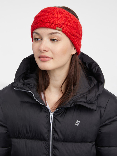 Sam 73 Rotes Damen-Stirnband aus Strick SAM 73