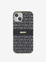 DKNY PC/TPU Repeat Pattern Tonal Stripe Magsafe Back Cover für iPhone 13 Schwarz DKNY