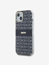 DKNY PC/TPU Repeat Pattern Tonal Stripe Magsafe Back Cover für iPhone 13 Schwarz DKNY