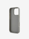 DKNY DKNY PU Leder Wiederholungsmuster Tonal Stripe Schutzhülle für iPhone 16 Pro Max Beige