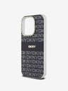 DKNY PC/TPU Repeat Pattern Tonal Stripe Magsafe Back Cover für iPhone 13 Pro Schwarz DKNY