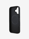 DKNY DKNY PU Leder Karomuster Magsafe Back Cover für iPhone 16 Plus Schwarz