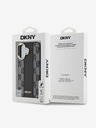 DKNY DKNY PU Leder Karomuster Magsafe Back Cover für iPhone 16 Plus Schwarz