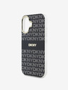 DKNY DKNY PC/TPU Repeat Pattern Tonal Stripe Magsafe Back Cover für iPhone 16 Schwarz
