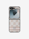 DKNY DKNY PU Leder Karomuster und Streifen Back Cover für Samsung Galaxy Z Flip 6 Pink