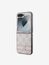 DKNY DKNY PU Leder Karomuster und Streifen Back Cover für Samsung Galaxy Z Flip 6 Pink