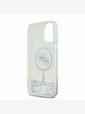 Karl Lagerfeld Karl Lagerfeld Liquid Glitter Karl und Choupette Heads MagSafe Back Cover für iPhone 16 Transparent