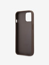 Guess Guess PU 4G Metall-Logo-Rückseite für iPhone 13 Braun