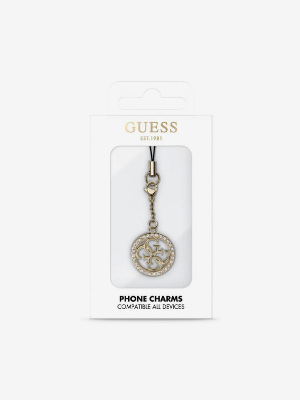 Guess Guess Anhänger 4G Strass Metall Logo