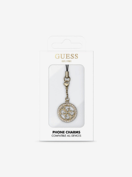 Guess Guess Anhänger 4G Strass Metall Logo