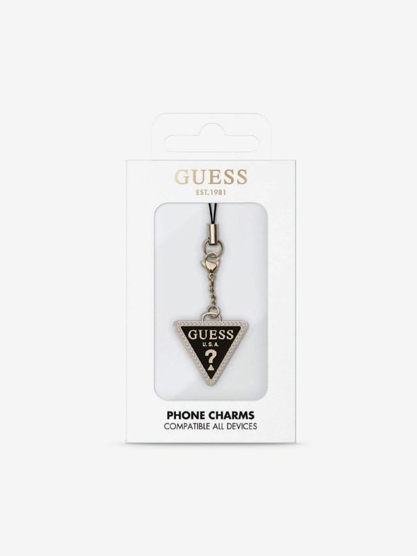 Guess Guess Strass-Dreieck Metall-Logo-Anhänger