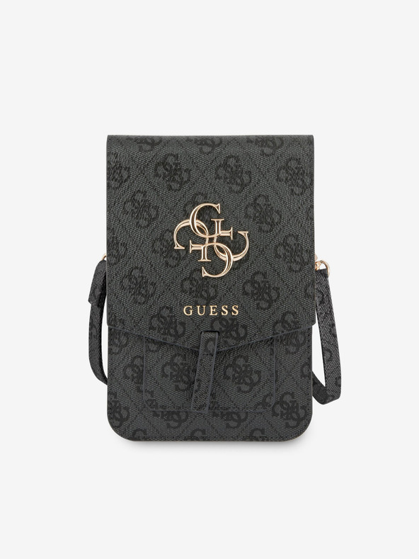 Guess PU 4G Metall Logo Handytasche Grey Handyhülle