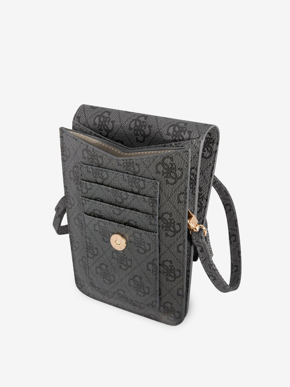 Guess PU 4G Metall Logo Handytasche Grey Handyhülle