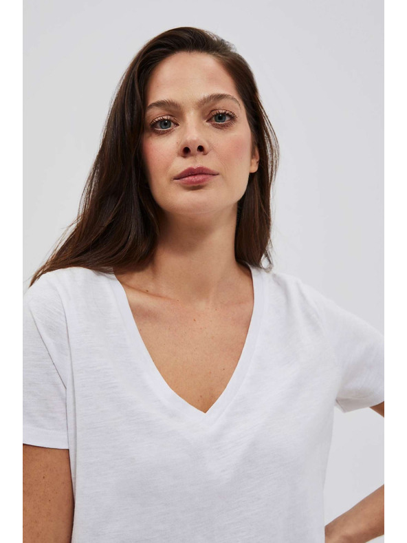 Moodo Weißes Damen-T-Shirt Moodo