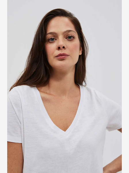 Moodo Weißes Damen-T-Shirt Moodo