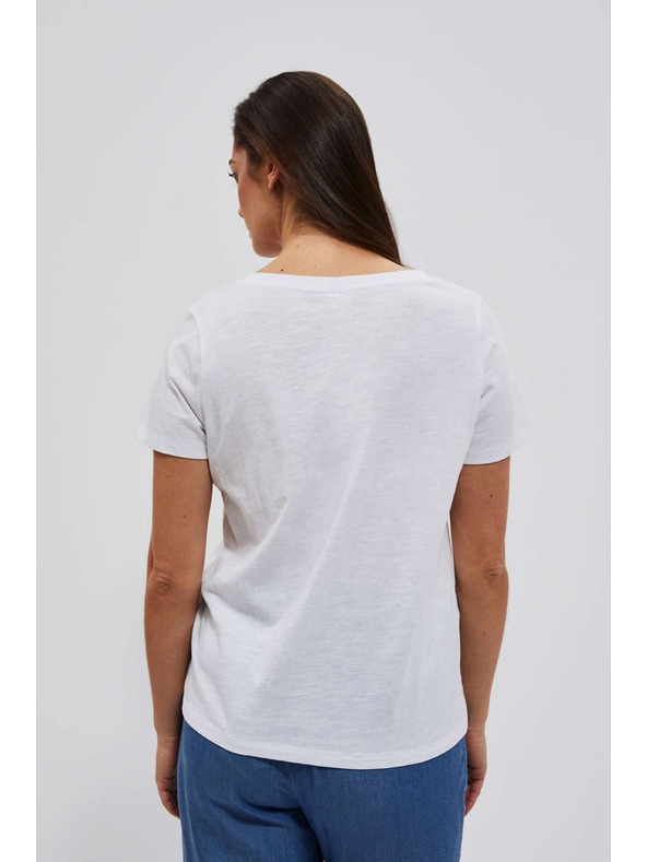 Moodo Weißes Damen-T-Shirt Moodo