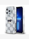 Karl Lagerfeld Karl Lagerfeld IML Galvanisierter Karlskopf Back Cover für iPhone 15 Pro Transparent