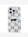 Karl Lagerfeld Karl Lagerfeld IML Galvanisierter Karlskopf Back Cover für iPhone 15 Pro Transparent