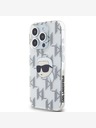 Karl Lagerfeld Karl Lagerfeld IML Galvanisierter Karlskopf Back Cover für iPhone 15 Pro Transparent