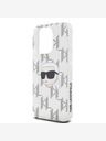 Karl Lagerfeld Karl Lagerfeld IML Galvanisierter Karlskopf Back Cover für iPhone 15 Pro Transparent