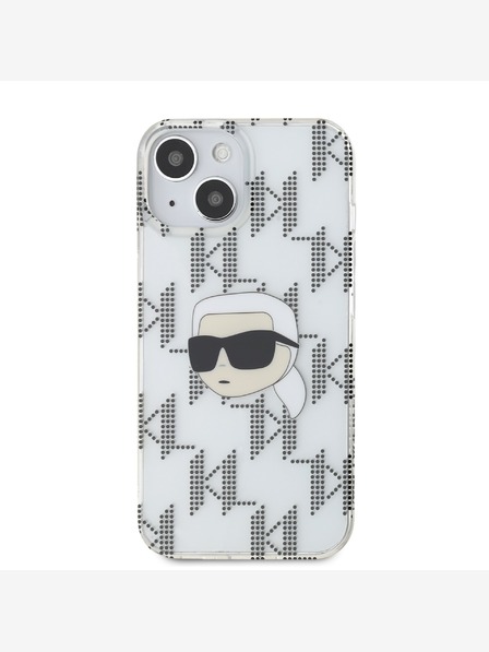 Karl Lagerfeld Karl Lagerfeld IML Galvanisierter Karlskopf Back Cover für iPhone 15 Transparent