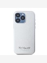 Karl Lagerfeld Genarbtes PU Hotel RSG Back Cover für iPhone 15 Pro Max Grau Karl Lagerfeld