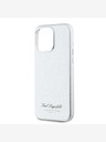 Karl Lagerfeld Genarbtes PU Hotel RSG Back Cover für iPhone 15 Pro Max Grau Karl Lagerfeld