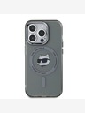 Karl Lagerfeld Karl Lagerfeld IML Choupette Head Metallrahmen MagSafe Back Cover für iPhone 15 Pro Schwarz