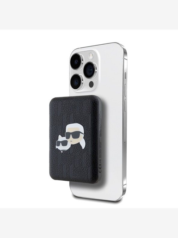 Karl Lagerfeld Karl Lagerfeld Geprägte K&CH Köpfe MagSafe Powerbank 5000mAh Schwarz