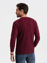 Ombre Clothing Burgunderrotes Herren-T-Shirt Basic mit Tasche Ombre Clothing