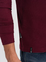 Ombre Clothing Burgunderrotes Herren-T-Shirt Basic mit Tasche Ombre Clothing