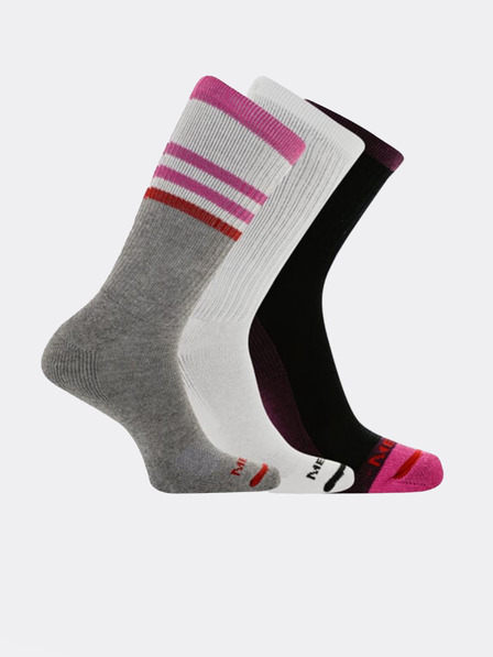 Merrell Merrell Cushioned Cotton Stripe Crew Socken 3 Paare