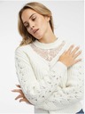 Orsay Cremefarbene Damen Strickjacke mit Spitze ORSAY