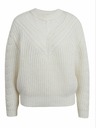 Orsay Cremefarbene Damen Strickjacke mit Spitze ORSAY