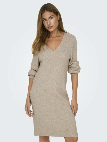 ONLY Beigefarbenes Damen-Pulloverkleid ONLY Katia