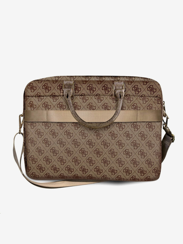 Guess Guess PU 4G Metall-Logo Notebooktasche 15/16 Braun"