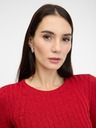 Orsay Rotes Damen-Langarm-T-Shirt ORSAY