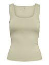ONLY Beigefarbenes Basic-Tank-Top für Damen ONLY Ea (wendbar)