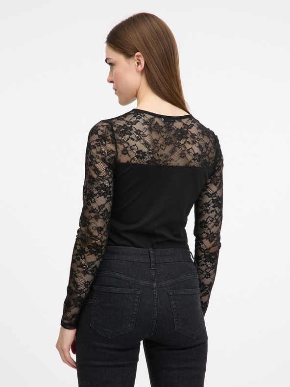 Orsay Schwarzer Damen-Body mit langen Ärmeln ORSAY