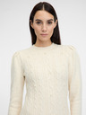 Orsay Cremefarbenes Damen-Pulloverkleid ORSAY