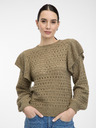 Orsay Khaki Damenpullover mit Rüschen ORSAY