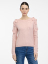 Orsay Hellrosa Damenpullover mit Blumenapplikation ORSAY