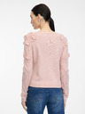 Orsay Hellrosa Damenpullover mit Blumenapplikation ORSAY