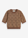 Scotch & Soda Brauner gemusterter Pullover für Damen Scotch & Soda